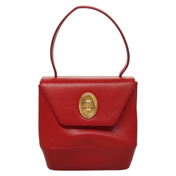 DIOR Hand Bag Leather Red Gold - Picture 2 of 12